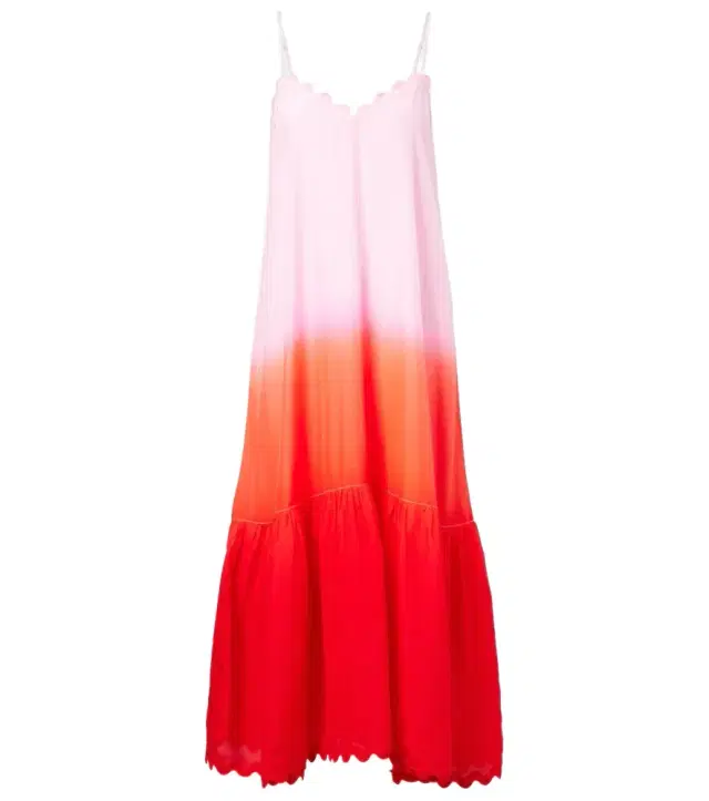 Juliet Dunn Ombré silk midi dress