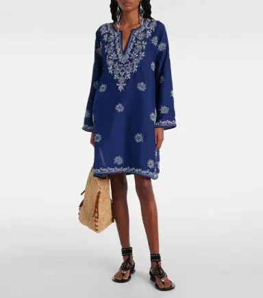 Juliet Dunn Embroidered silk tunic | Thumbnail 5