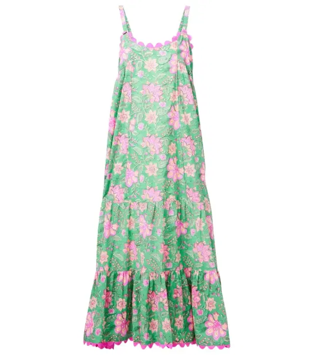 JULIET DUNN Printed cotton maxi dress