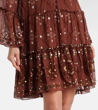 JULIET DUNN Sequined cotton minidress | Thumbnail 3