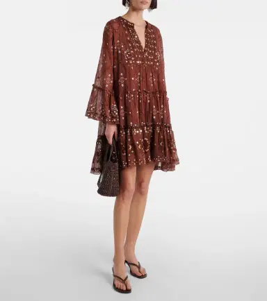 JULIET DUNN Sequined cotton minidress | Thumbnail 4