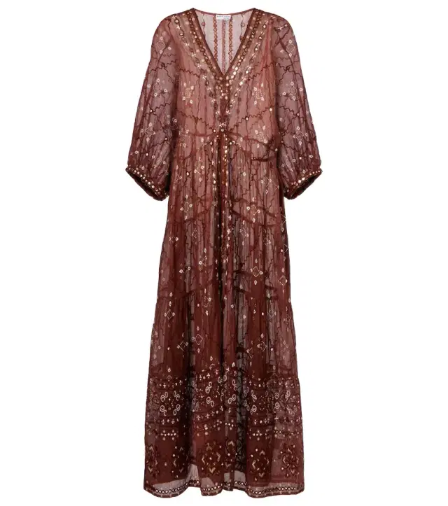 JULIET DUNN Printed cotton maxi dress
