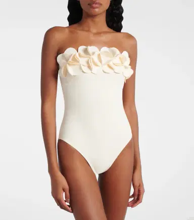 Karla Colletto Tess floral-appliqué swimsuit | Thumbnail 2