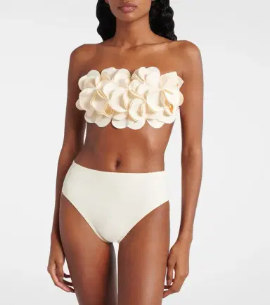 Karla Colletto Floral bandeau bikini top | Thumbnail 3