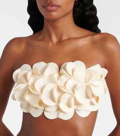 Karla Colletto Floral bandeau bikini top | Thumbnail 4