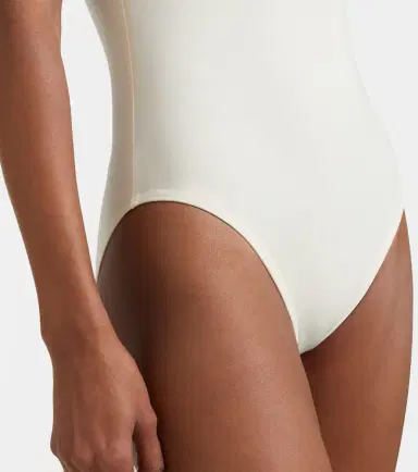 Karla Colletto Tess floral-appliqué one-shoulder swimsuit | Thumbnail 3