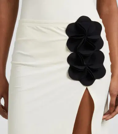 Karla Colletto Tess floral-appliqué midi skirt | Thumbnail 3