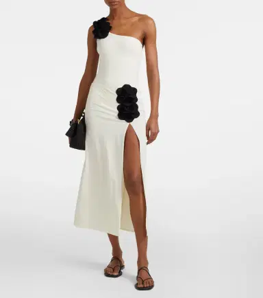Karla Colletto Tess floral-appliqué midi skirt | Thumbnail 4