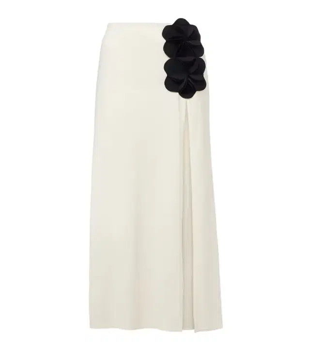 Karla Colletto Tess floral-appliqué midi skirt