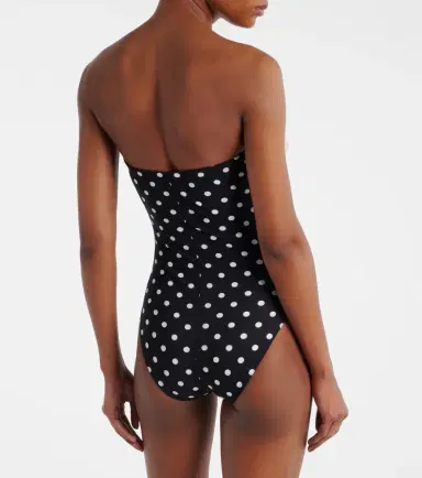 Karla Colletto Floral-appliqué polka-dot swimsuit | Thumbnail 3