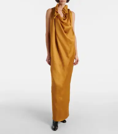 Khaite Meryl draped silk maxi dress | Thumbnail 2 Khaite Meryl draped silk maxi dress | Thumbnail 2