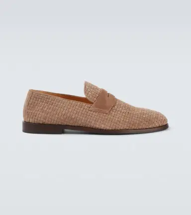 Brunello Cucinelli Woven suede penny loafers | Thumbnail 2 Brunello Cucinelli Woven suede penny loafers | Thumbnail 2