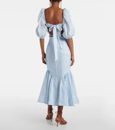 Zimmermann Rhiannon linen midi skirt | Thumbnail 5 Zimmermann Rhiannon linen midi skirt | Thumbnail 5
