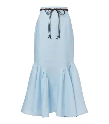 Zimmermann Rhiannon linen midi skirt | Thumbnail 1 Zimmermann Rhiannon linen midi skirt | Thumbnail 1