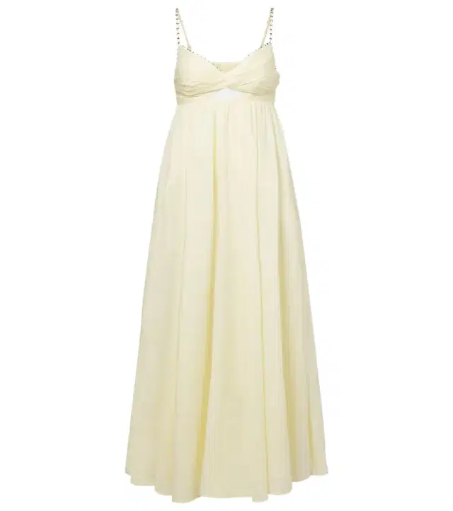 Rhiannon embellished linen midi dress