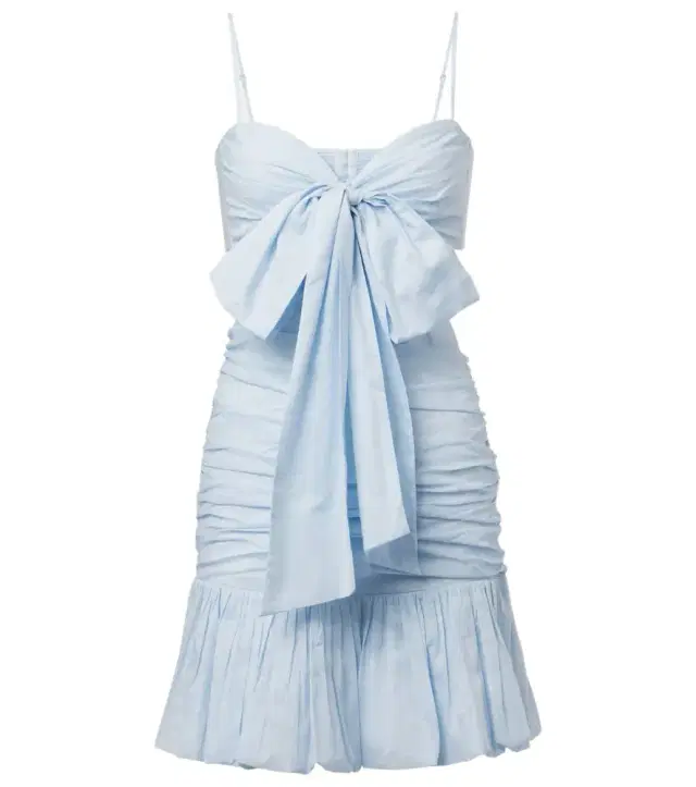 Rhiannon bow-detail cotton minidress