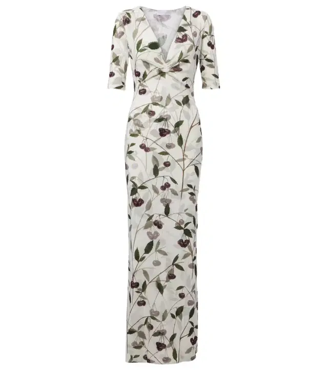 Stella McCartney Printed mesh jersey maxi dress