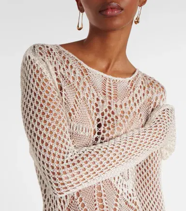 Stella McCartney Fringed crochet maxi dress | Thumbnail 2