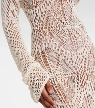 Stella McCartney Fringed crochet maxi dress | Thumbnail 6