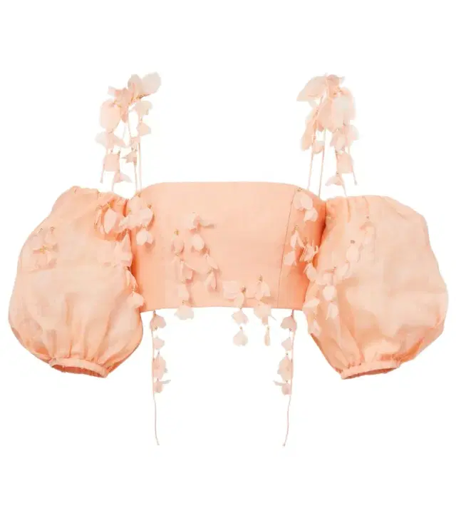 Zimmermann Dawning linen and silk crop top