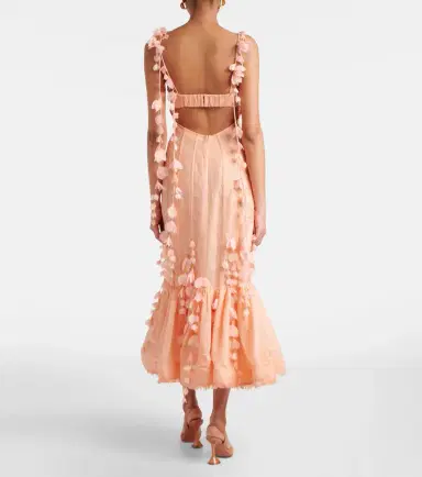 Zimmermann Dawning linen and silk midi dress | Thumbnail 6 Zimmermann Dawning linen and silk midi dress | Thumbnail 6