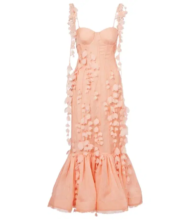 Zimmermann Dawning linen and silk midi dress