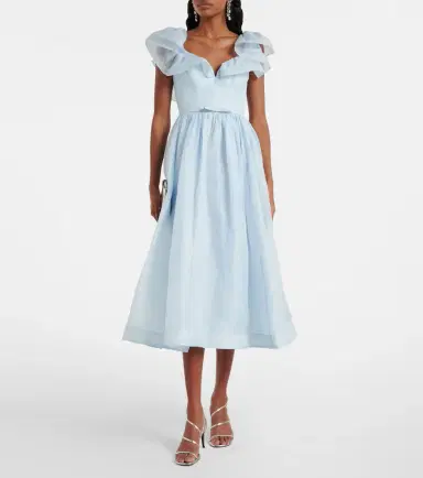 Zimmermann Dawning linen and silk midi dress | Thumbnail 2