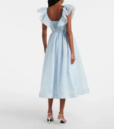 Zimmermann Dawning linen and silk midi dress | Thumbnail 4