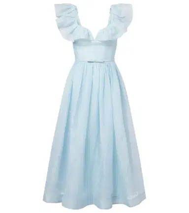 Zimmermann Dawning linen and silk midi dress | Thumbnail 1