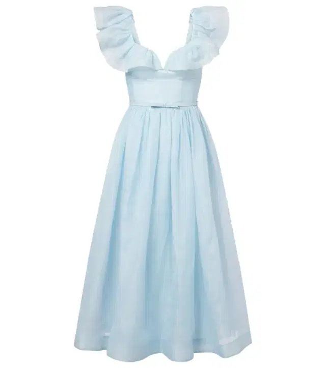 Zimmermann Dawning linen and silk midi dress