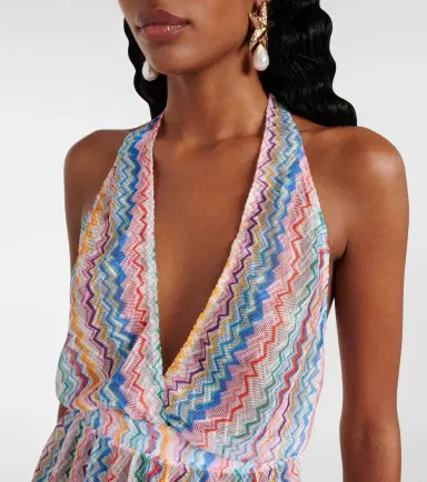 Missoni Zigzag sheer halterneck minidress | Thumbnail 2