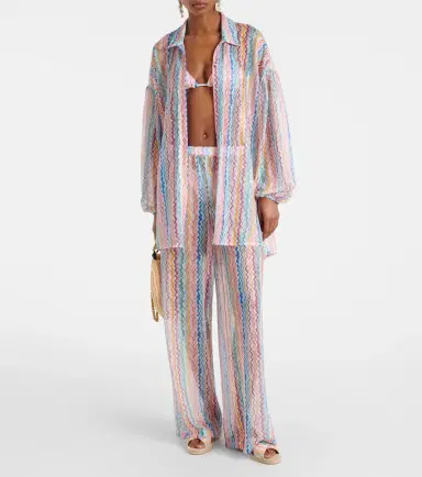 Missoni Zigzag sheer wide-leg pants | Thumbnail 5 Missoni Zigzag sheer wide-leg pants | Thumbnail 5