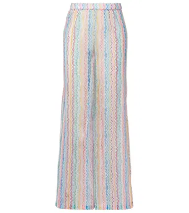 Missoni Zigzag sheer wide-leg pants | Thumbnail 1 Missoni Zigzag sheer wide-leg pants | Thumbnail 1
