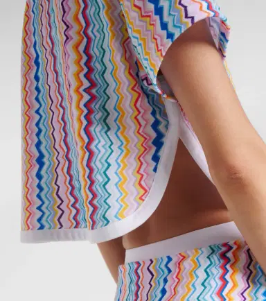 Missoni Zigzag printed terry jersey crop top | Thumbnail 3