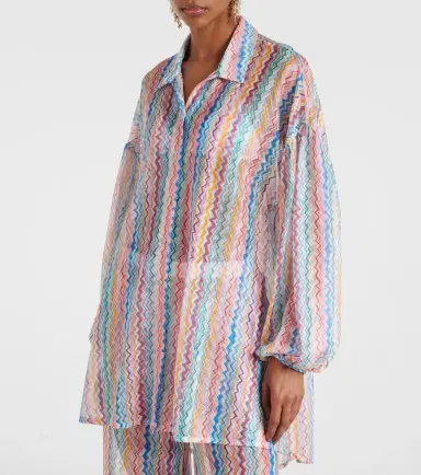Missoni Zigzag sheer oversized shirt | Thumbnail 5