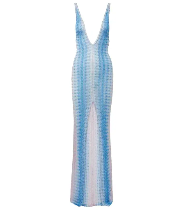 Missoni Zigzag ombré lamé maxi dress