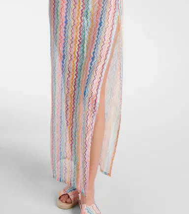 Missoni Zigzag sheer one-shoulder maxi dress | Thumbnail 2