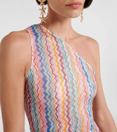 Missoni Zigzag sheer one-shoulder maxi dress | Thumbnail 3