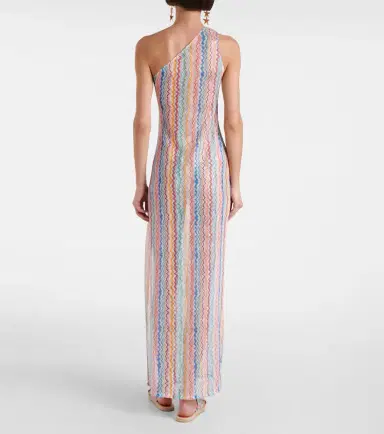 Missoni Zigzag sheer one-shoulder maxi dress | Thumbnail 4