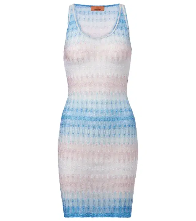 Missoni Zigzag ombré lamé minidress