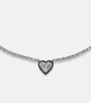 Kamyen Heart 18kt white gold choker with diamonds | Thumbnail 4
