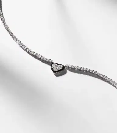 Kamyen Heart 18kt white gold choker with diamonds | Thumbnail 5