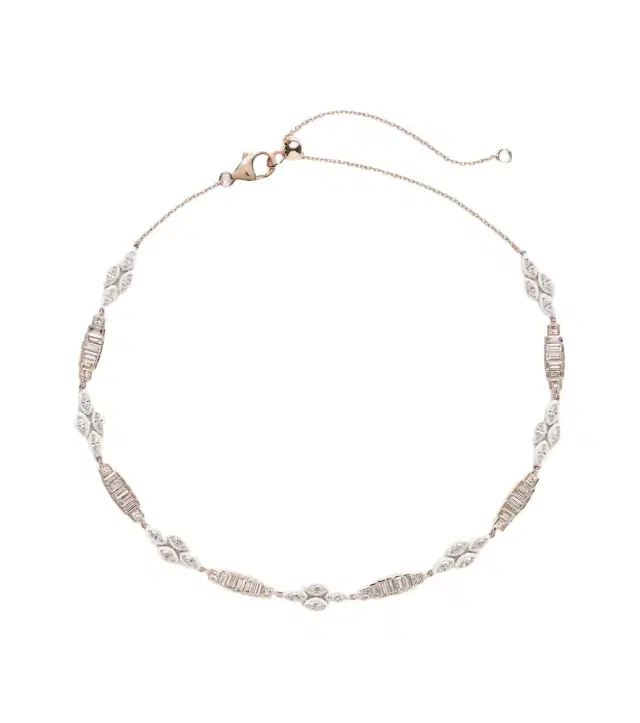 18kt gold choker with diamonds