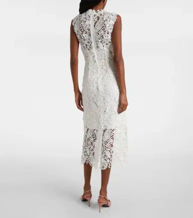 Monique Lhuillier Lace midi dress | Thumbnail 4