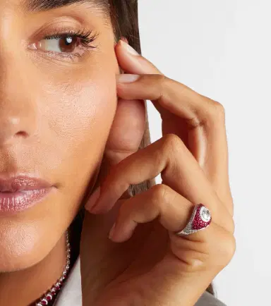 Kamyen 18kt white gold pinky ring with diamonds and rubies | Thumbnail 3 Kamyen 18kt white gold pinky ring with diamonds and rubies | Thumbnail 3