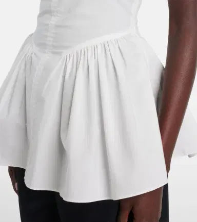 Proenza Schouler White Label Bader cotton-blend poplin top | Thumbnail 4