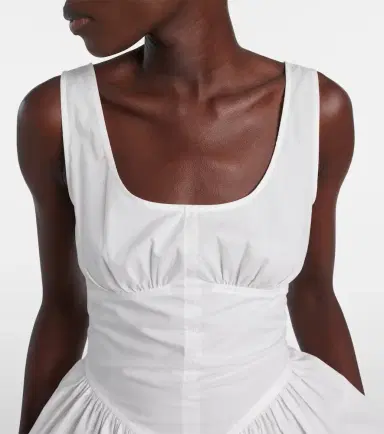 Proenza Schouler White Label Bader cotton-blend poplin top | Thumbnail 6