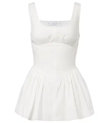 Proenza Schouler White Label Bader cotton-blend poplin top | Thumbnail 1