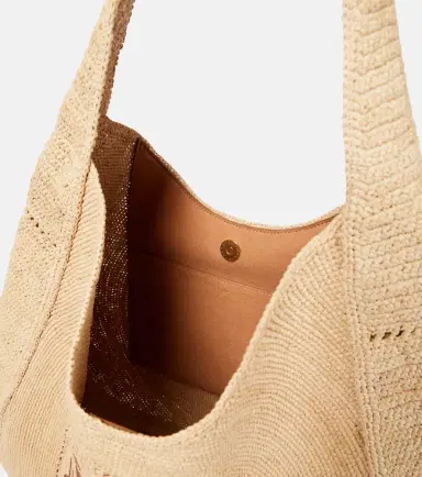 Stella McCartney Logo embroidered raffia tote bag | Thumbnail 6