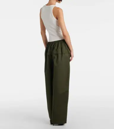 Alaia Alaïa Peplum cotton tapered pants | Thumbnail 5